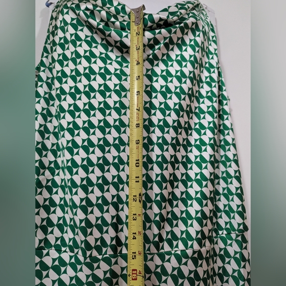 Ava & Viv Maxi Slip Dress Adjustable Straps Scoop Neck S:1X Green Cream - Picture 8 of 13